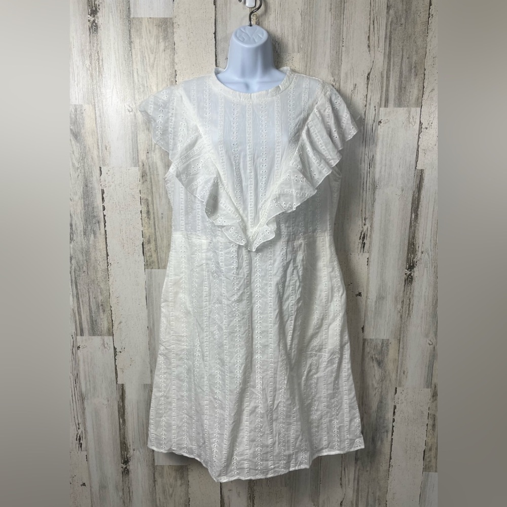 Roolee off white ruffle summer dress with pockets size 3X NWT